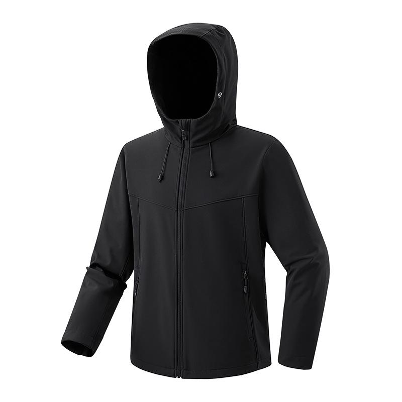 Windproof Waterproof Hooded Softshell Jacket for Outdoor Activities