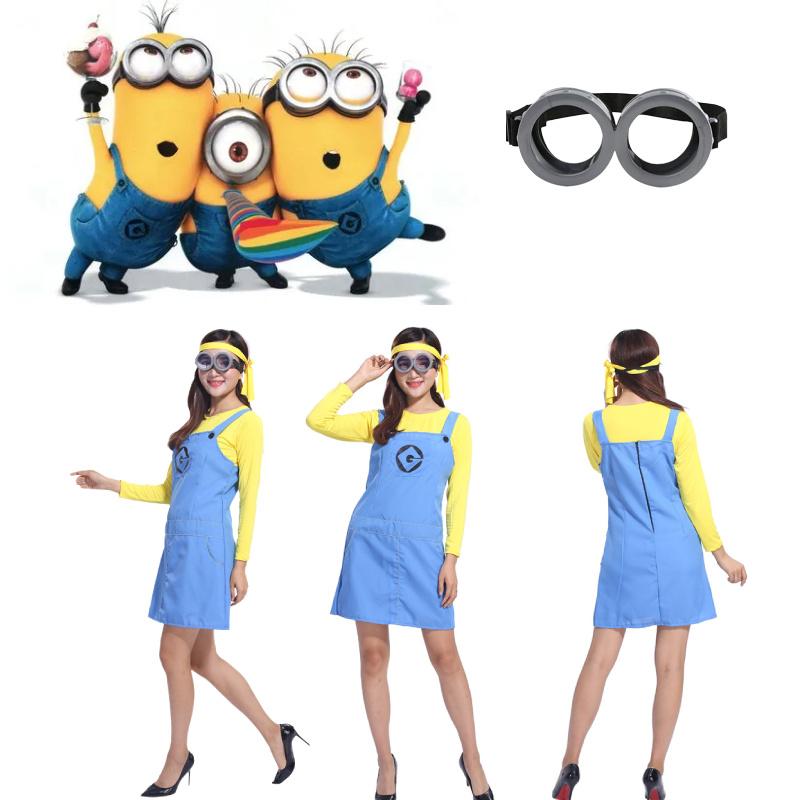 Entzückendes gelbes Minion Cosplay Kostüm für Frauen Perfekt für Halloween-Partys und Events
