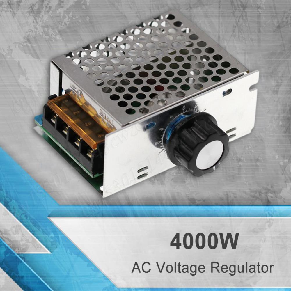 AC 220V 4000W SCR Voltage Regulator Motor Speed Controller Temperature Dimmer Governor for Home/Industrial Enterprises