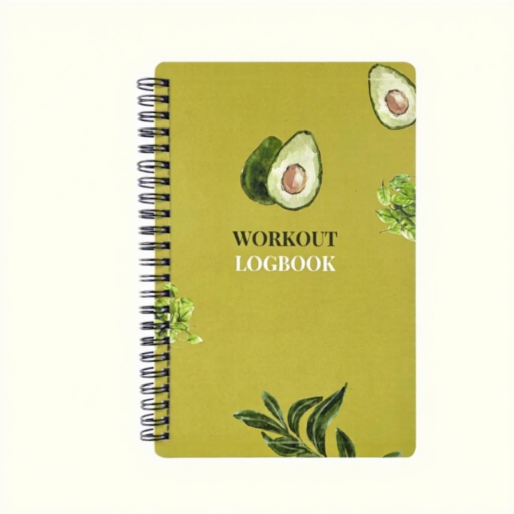 Henry Ciano Fitness Training Budget Planner Loose Leaf Notebook Fabric Cover Folded Leaflet Binding 25 Sheets Gift for Sports