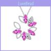 Exquisite Ladies Fashion Wreath Rhinestone Necklace Love Pendant For Women Jewelry