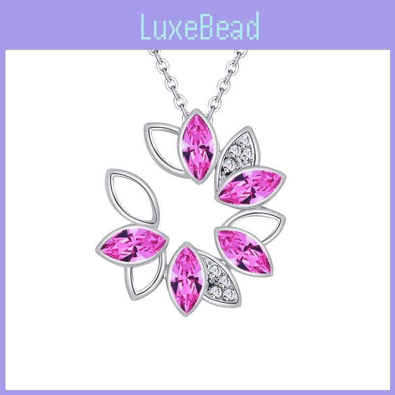 Exquisite Ladies Fashion Wreath Rhinestone Necklace Love Pendant For Women Jewelry
