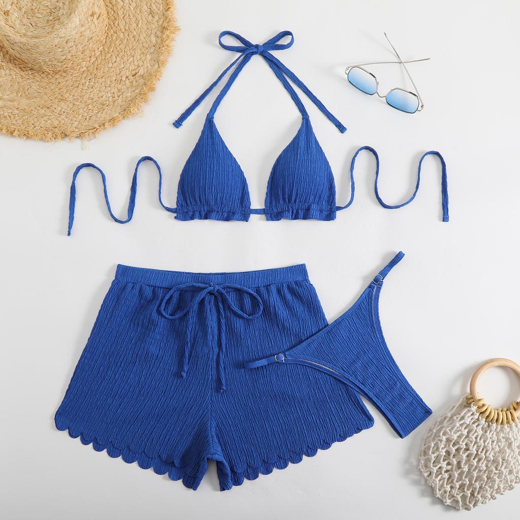 Women's  Split Bikini Swimsuit Sports Swimsuit Three-piece Set