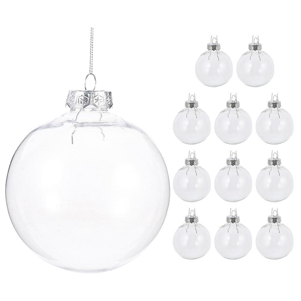 12Pcs Xmas Ball Hanging Ornaments Classic Christmas Tree Decorative Balls Plastic Pendant Xmas Party Decorations