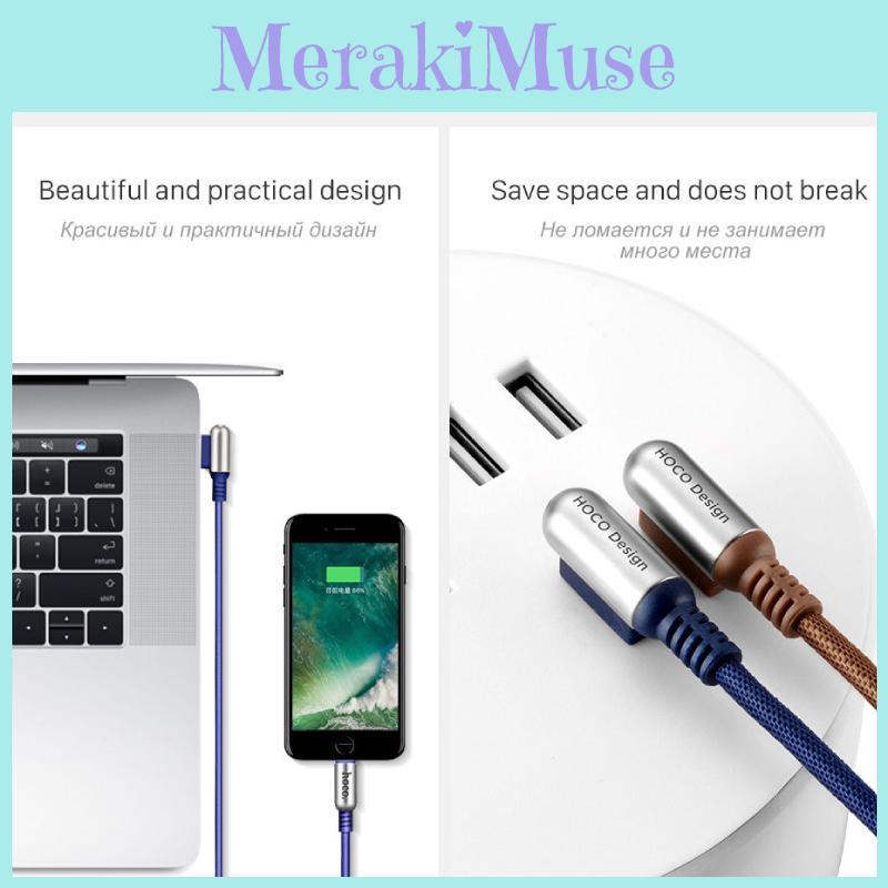 For Iphone 6s 7 Charging Cable Bent Lightning Connector Fast Extended Reach