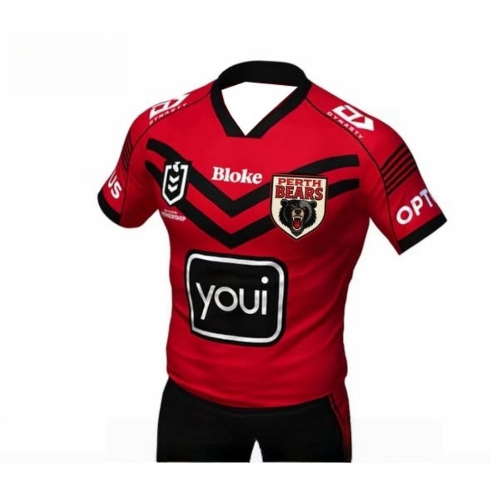 2026 Neues Perth Bears Dynasty NRL Rugby Trikot für Herren Ist Oversized und Locker, Geeignet für den Täglichen Gebrauch und Trainingskleidung 6XL