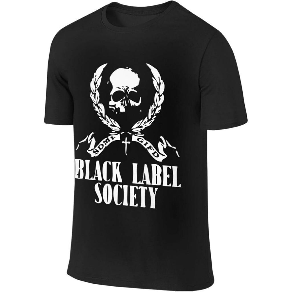 POLNWZWA Men's T Shirts Black Label Society Crew Neck Cotton Short Sleeve Sport Tees Gym Workout Running Shirts for Men(1)