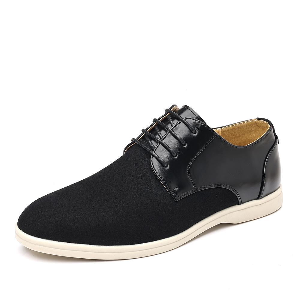 Pantofi noi casual de toamnă din piele pentru bărbați, rezistenți la uzură, cu talpă moale, pentru exterior și birou, pantofi de afaceri, pantofi Oxford plate de designer