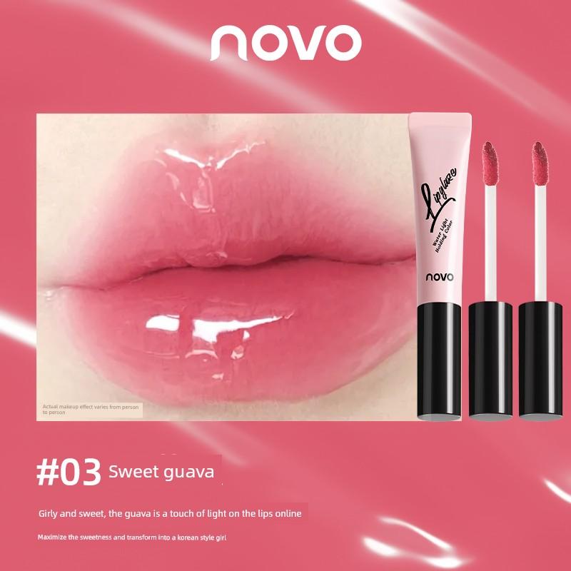 Novo Lip Gloss Mirror Finish Water-Glossy Light Mist Lip Balm Moisturizing Hydrating Glossy Plump Lips Lip Gloss