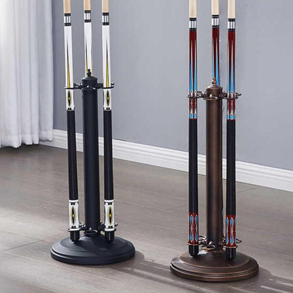 Upright Heavy Duty Billiard Cue Rack Metal 6 Slot Stand Pool Holder for