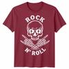 Rock N Roll Unisex T Shirt Skull Alternative Monochrome Graphic Tee