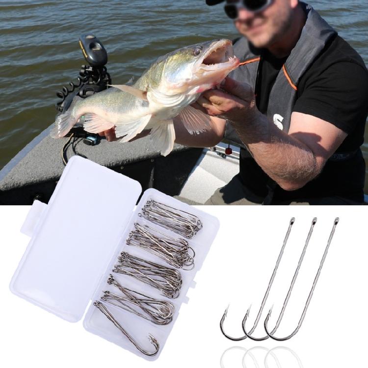 Fishing Hook Freshwater Saltwater Fishing Tackle Accessories Multiple Size Metal Hook for Trout Barbed Fishing Hook
