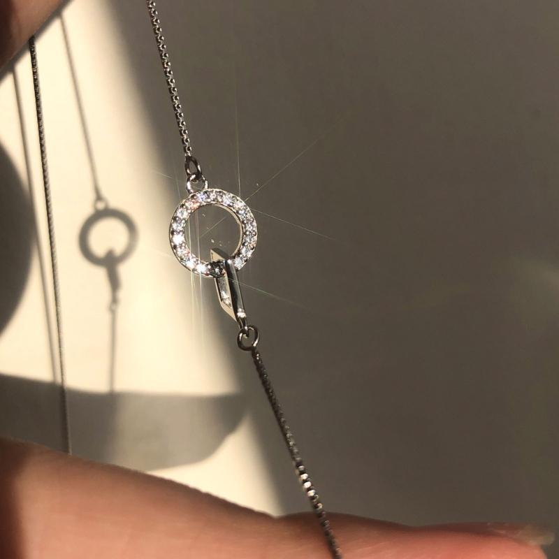 Silver Plated Minimalist Necklace Pendant Collarbone Chain For Women Elegant Layering Chain Jewelry Gift