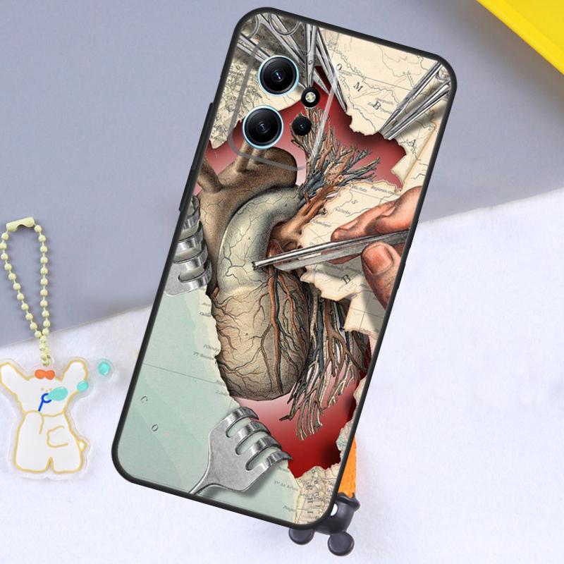 Medical Human Organs Meridian Art Case For Xiaomi Redmi Note 14 13 9 10 11 12 15 Pro Plus Cover For Redmi 15 C 13C 12C 10C 14C