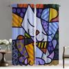 Blackout Curtain for Room 2 Panel Britto Elegant Room Curtains Halloween Decoration Shades Partition Home Interior Curtains