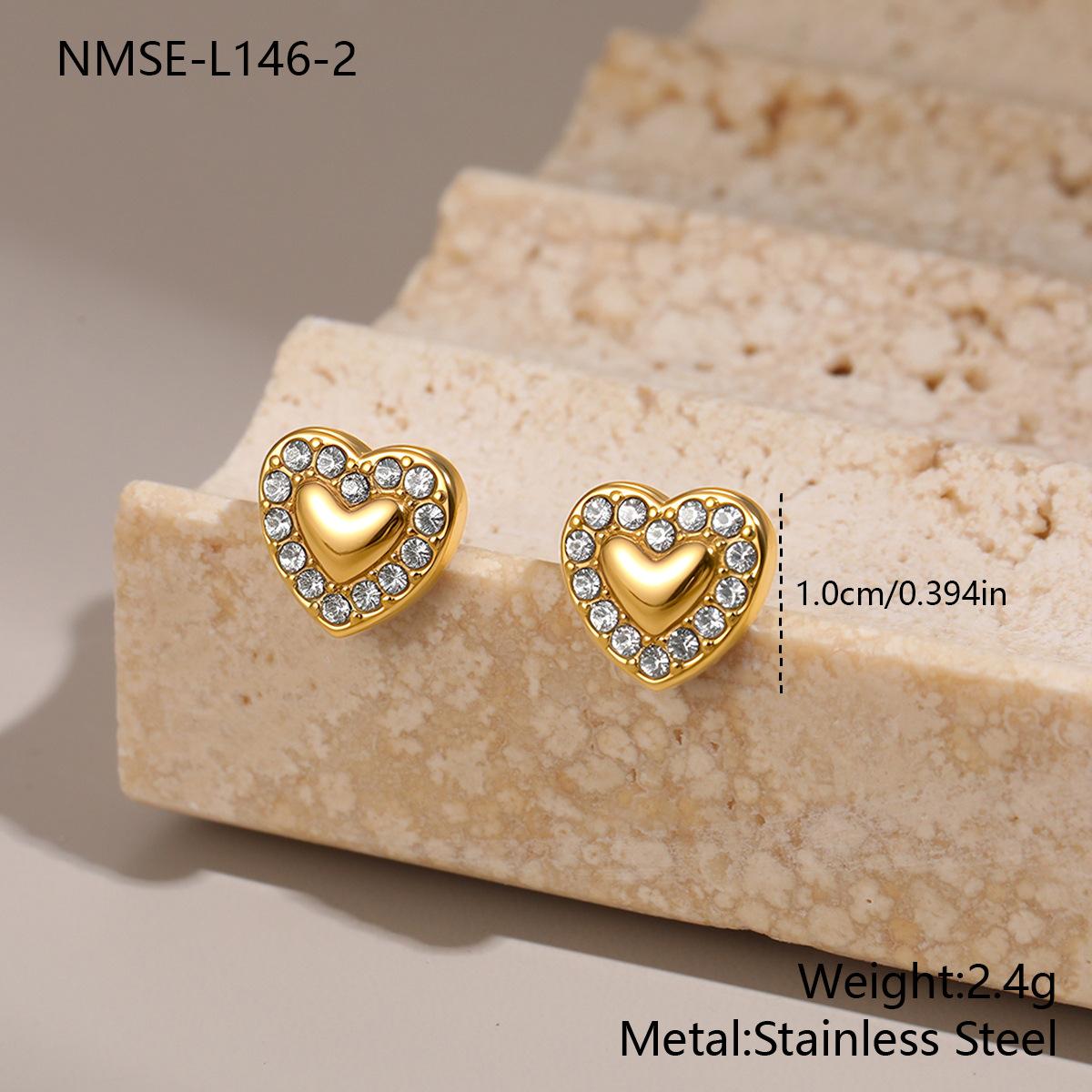 GEMCHIC Women s Stainless Steel 18K Gold Plated Heart Stud Earrings