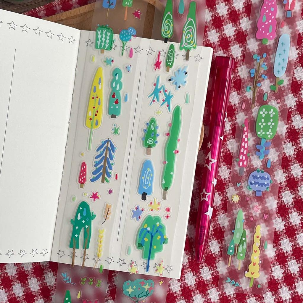 5m Tape Sticker Roll Summer Diary Salt Handclip Collage Decoration Cute Retro Wowa Kawaka DIY