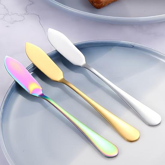 Butter Spreader Cutter Stainless Steel Ergonomic Handle Cutter for Baking And Breakfast Smooth Cream Jam