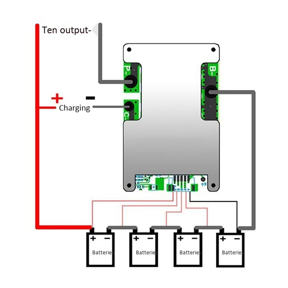 1Pcs with Balanced Charging Lithium Battery Protection Board LiFePO4 Circuit Board