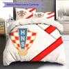 Croatian Football Federation  Pattern Bedding Quilt Set  Home Decoration  Gift (1 * Duvet Cover + 2 * Pillowcase  Without Core)