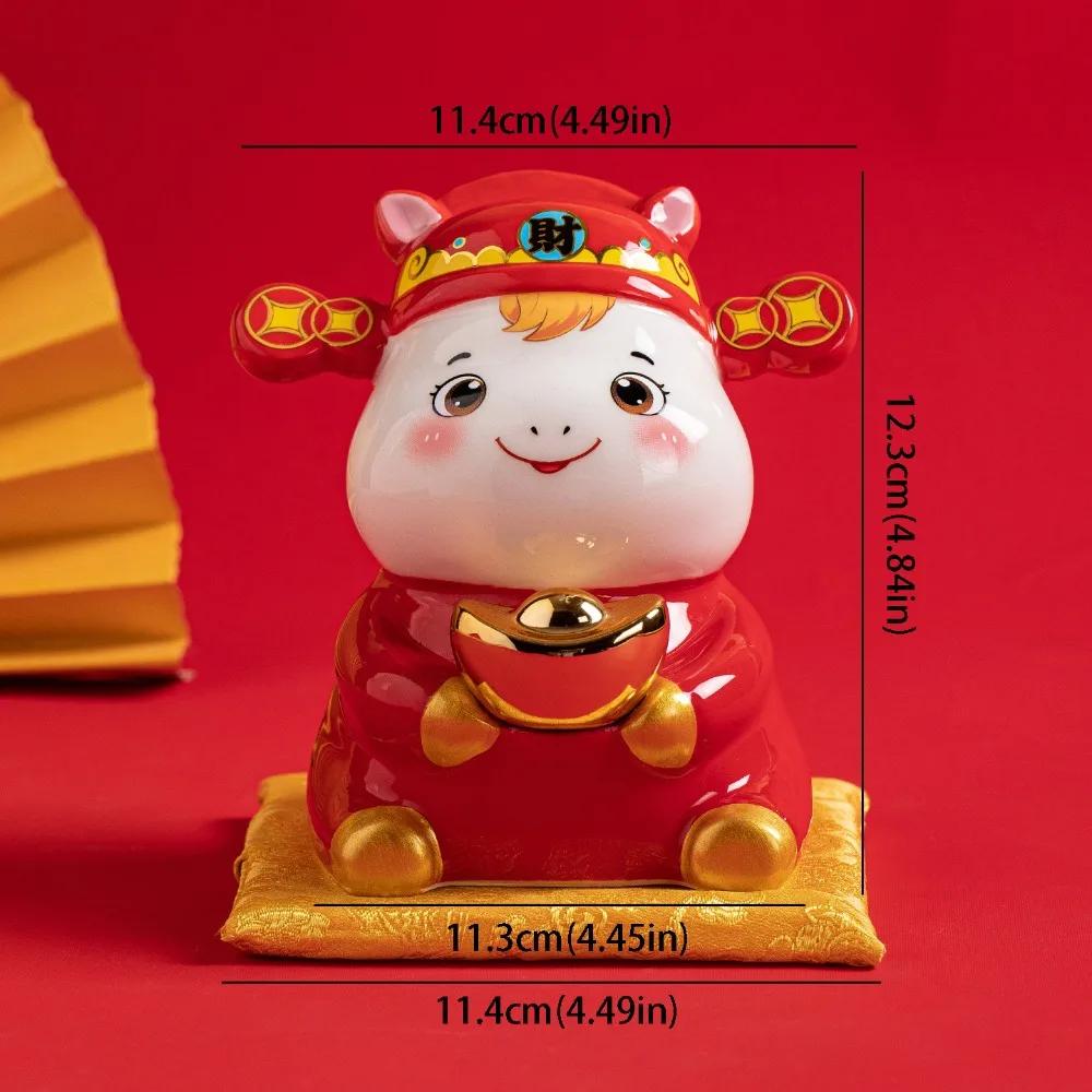 Ceramic Material Ceramic Horse Ornaments Horse Design Figurine Style Piggy Bank Piggy Bank Function Zodiac Theme New Year Gifts
