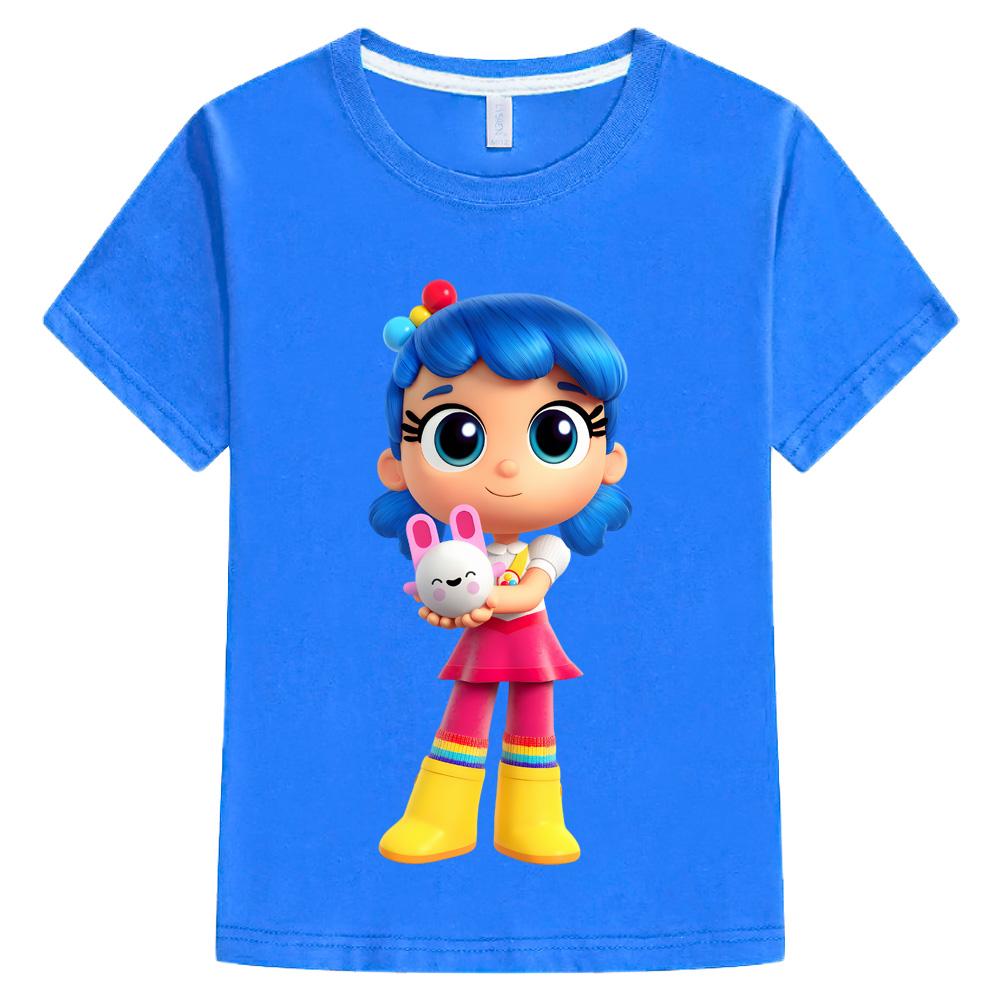 Boys Girls Kids Clothing True and The Rainbow Kingdom Tops Short Sleeves Sports Fashion Streetwear Comic Crew Neck Tees