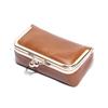 Portable Kiss Lock Coin Purse Exquisite Solid Color Leather Jewelry Bag Anti-lost Simple Small Item Bag Jewelry Storage