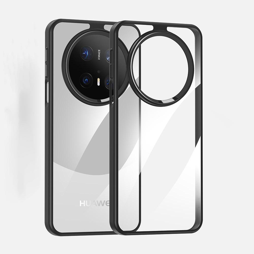 

For Huawei Mate 60 70 Pro Plus Case Ultra Clear Transparent Metal Shinny Lens Frame Protection Good Phone Grip Case Cover Pc + tpu&Huawei Mate 60 Pro