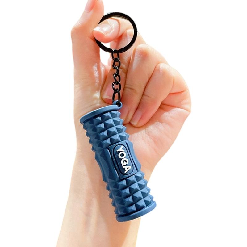 Mini Yoga Schaumstoffrolle Schlüsselanhänger Für Fitnessstudio-Enthusiasten Und Yoga-Liebhaber Robustes PVC-Material Yoga Ausrüstungszubehör