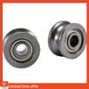 Fresh 100Pcs U Groove Bearing U624ZZ Carbon Steel Durable V Groove Ball Bearing Pulley For Rail Track Linear Motion Systems