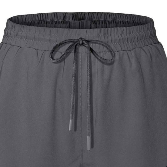 Hidden Zipper Pockets Loose Lounge Shorts with Breathable Holes Women Running Elastic Waist Drawstring Yoga Shorts Female Clothing