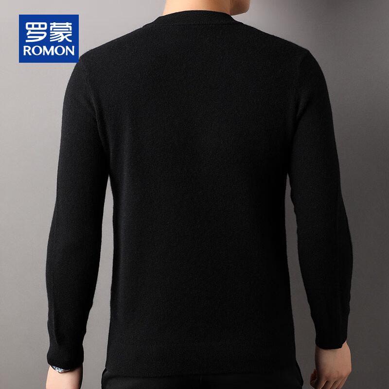 ROMON Men's 100% Pure Cashmere Round Neck Pullover Sweater