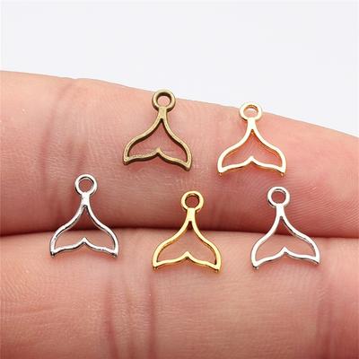 Dolphins Whales Tails Ocean Mammals Charm Antique Bronze Silver Zinc Alloy Jewelry Making Supplies Bracelet Charms