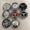 BVZ1 Car Sticker 4PCS/Set 75mm Universal Mercedes-Benz 75mm Black and Silver AMG Hubcap Center Cap Upgrade Wheel Hub Cover