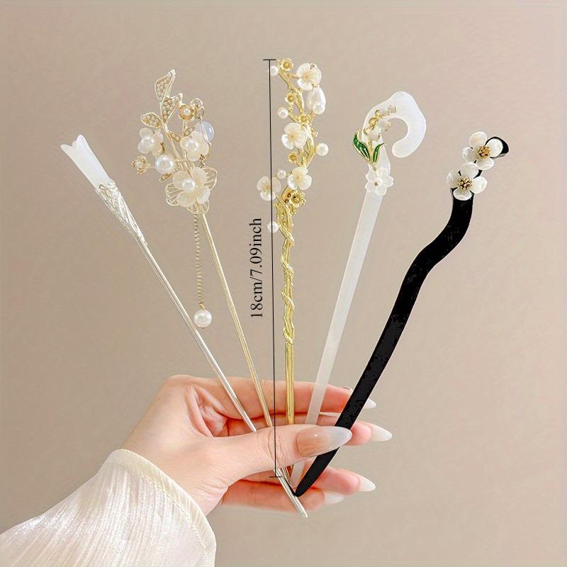 1 ks elegantní čínský styl květina motýl střapec vlásenka vintage vlasový nástroj denní nošení vánoční dárek pro ženy šperky vlasový doplněk
