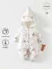 180g Quilted Hooded Baby Jumpsuit for Autumn/Winter - A-Class Warm Cotton Crawling Outfit