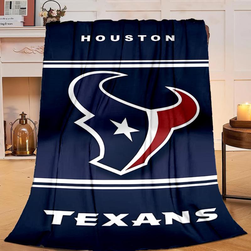 Houston-Texans Artwork Blanket Flannel Throw for Sofa, Travel, Camping, Livingroom, Office, Chair and Bed Soft and Warm Holiday gifts
