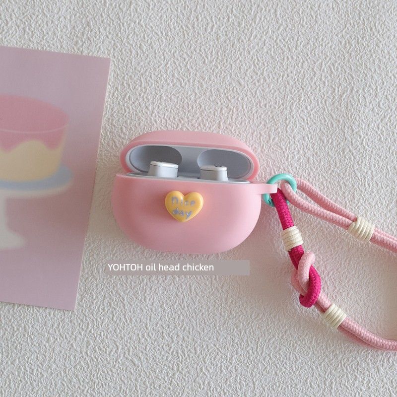 

Earphone Sleeves Beats Studio Buds + True Wireless Bluetooth Earbuds Case New Arrival Solo Silicone One-Piece Lanyard Beats Anti-Lost and Anti-Fall