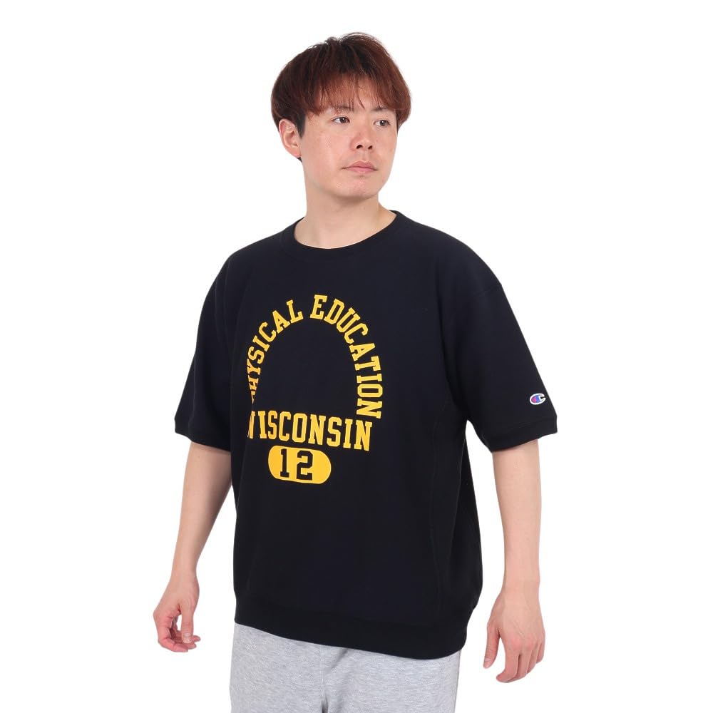 

Champion Reverse Midnight Size Short Crew 10oz Relaxed Oversized Graphic Print Men s Weave® Sweatshirt, C3-X012, Black, L, Sleeve, Neck, Fleece, Fit,