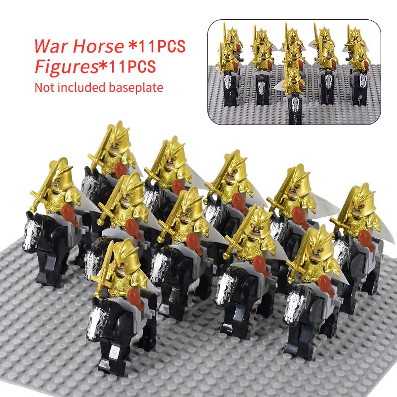 MOC Thrones Golden Armor Warrior Guard Jaime Lannister Barristan Selmy Meryn Trant Building Blocks Mini Action Figure Toys