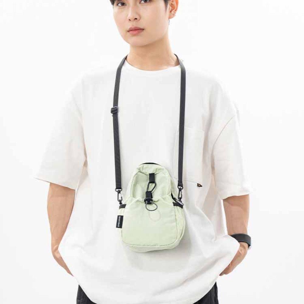 Coin Pouch Drawstring Crossbody Bag Sports Mobile Phone Pack Portable Nylon Shoulder Bag  Travel