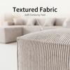 Modular Corner Sleeper Sofa, 277 cm L-Shaped Cloud Sofa in Corduroy, Comfort Foam, No Assembly, Deep Seat, Convertible Sofa for Living Room, Beige