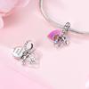 Charms Platapink Eltern-Kind Herzförmige Anhänger Passend für Originalarmbänder Charms Für Frauen Schmuck DIY Herstellung Geschenke