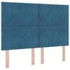 Boxspring Bed with Headboard Dark Blue 140 X 200 Cm Velvet