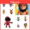 Cute Cartoon Plush Toy With Soft Short Fur Panda Superhero Dragon