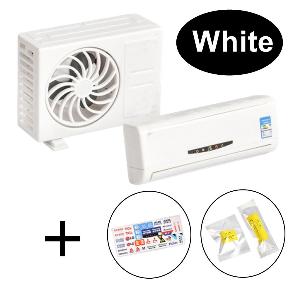 Air Conditioner Model Car Air Freshener Dashboard Solar Energy Fan Diffuser Air Vent Clip Air Conditioner Shape Fragrance