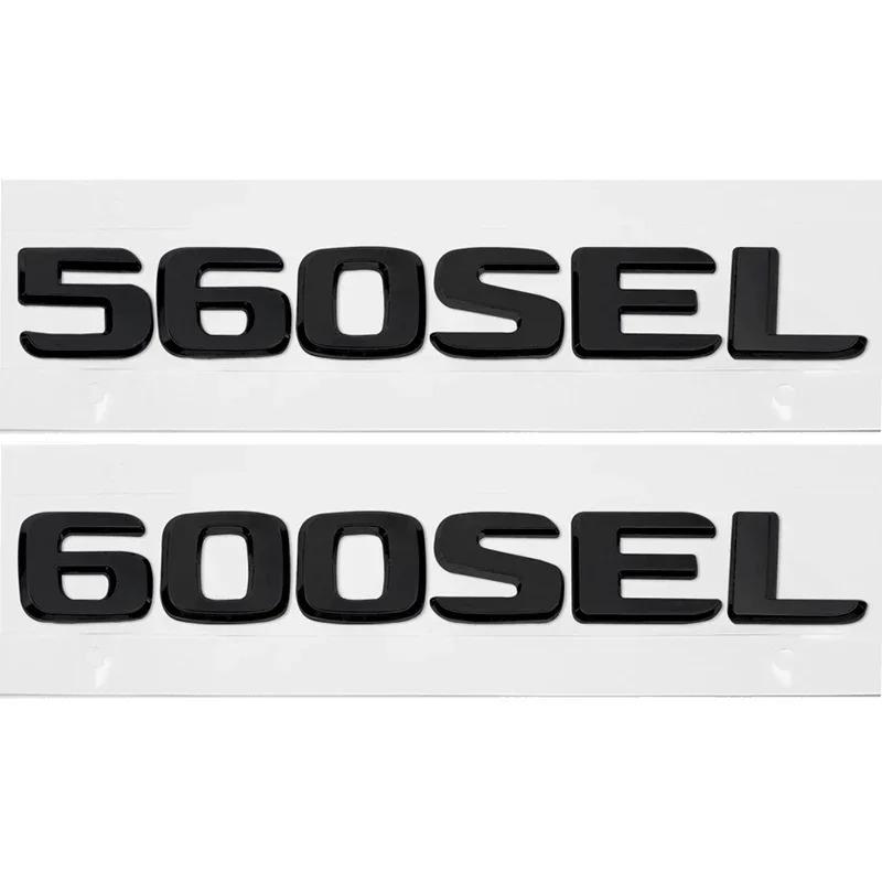 3D ABS Zadní kufr auta Písmenný znak Číslo karoserie Znak Samolepka pro Mercedes Benz 230E 300E 300SEL 300SE 500SEL 560SEL 600SEL