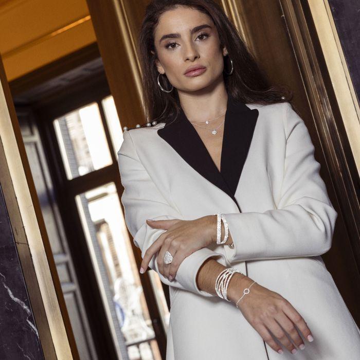 Earrings - LUXENTER - Sira - Rhodium-Plated Alloy - One Size - Grey