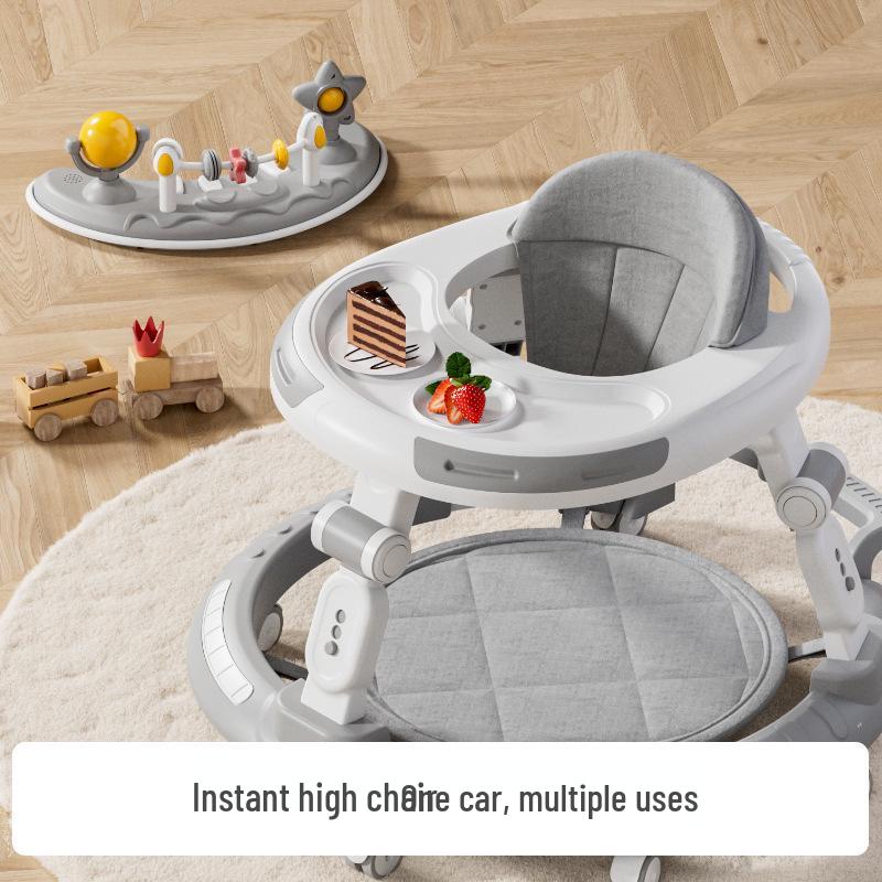 Verstellbarer Lauflernwagen und Hochstuhl für Alter 6 Monate bis 3 Jahre - Kippschutz und Beinstellungs-Präventionsmerkmale