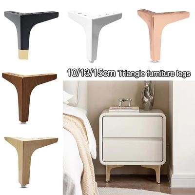Metal Furniture Legs Replacement Wear-resistant Nightstand Storage Box Leg Triangle Anti Scratch Cabinet Legs